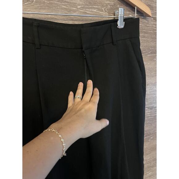 Anine Bing Joelle Trouser Pants Women Size Small Black Pockets Career Office - Picture 5 of 11